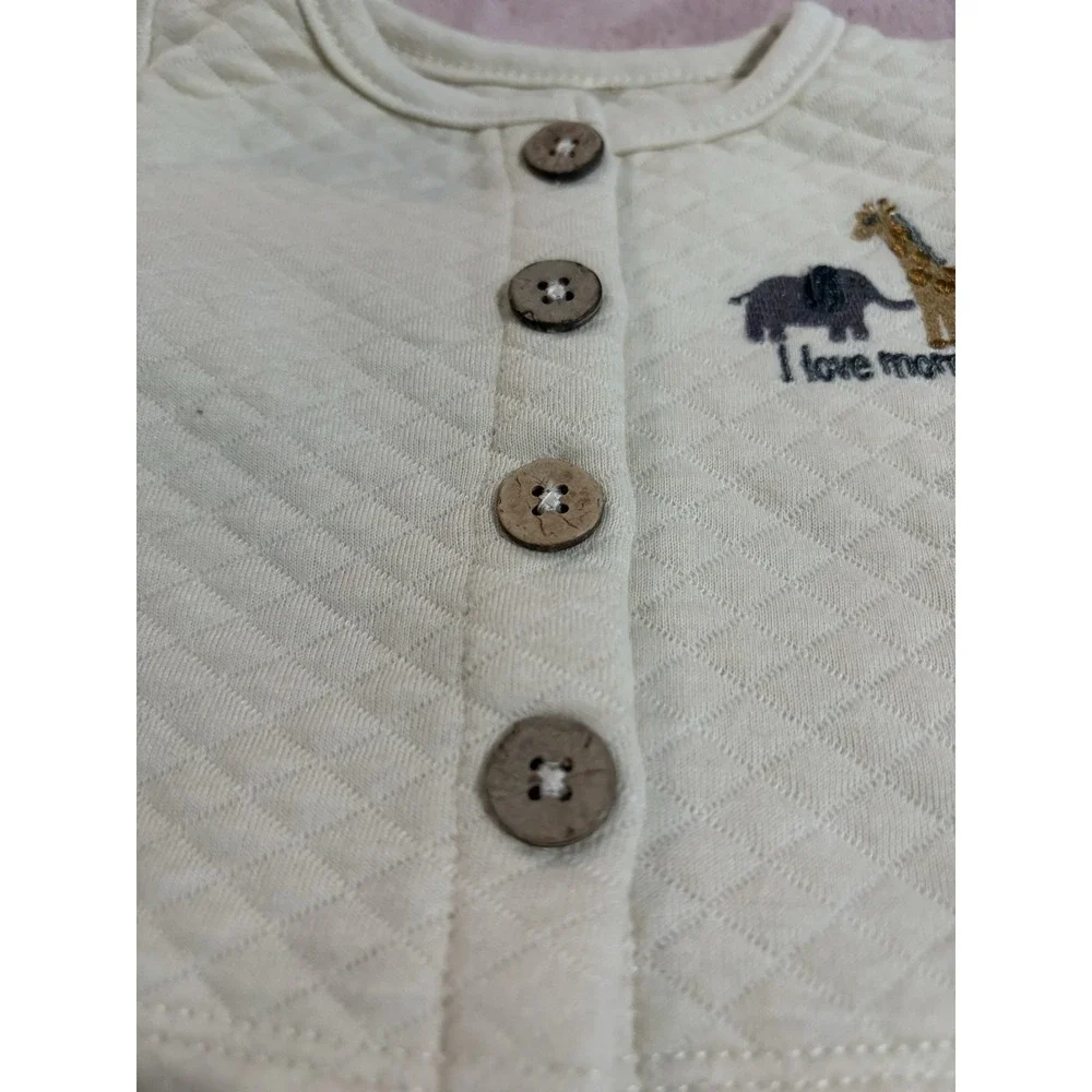 Le Top Bebe Cream Nude 3 Piece Set Unisex Beanie Hat‎ Pants And Quilted Jacket